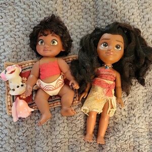 Moana-Inspired Girls' Doll Set in Brown and Cream